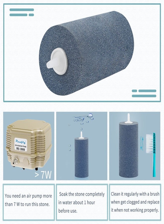 Pawfly 2 PCS Large Air Stones Cylinder, 4 x 2 Inch Aerator Bubble Diffuser for Ponds, Aquarium or Fish Tank - Image 5
